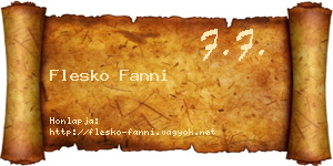 Flesko Fanni névjegykártya